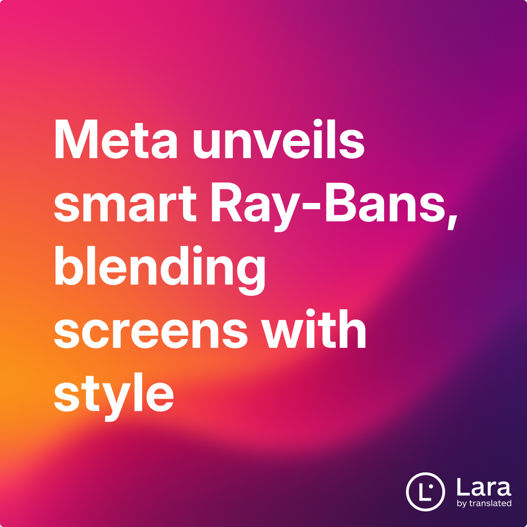 Ray Ban Screen Meta unveils smart Ray-Bans, blending screens with style | Lara Notes