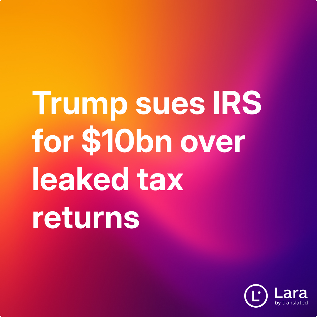 Trump sues IRS for $10bn over leaked tax returns | Lara Notes