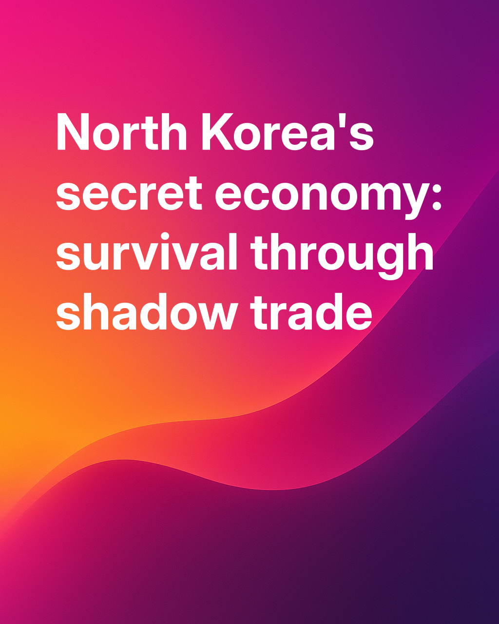 Where does North Korea’s money come from? [The Inner Workings of the Shadow Economy]