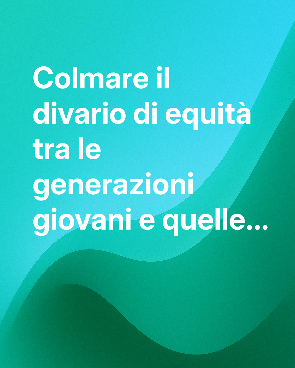 La disuguaglianza intergenerazionale è ingiusta?
